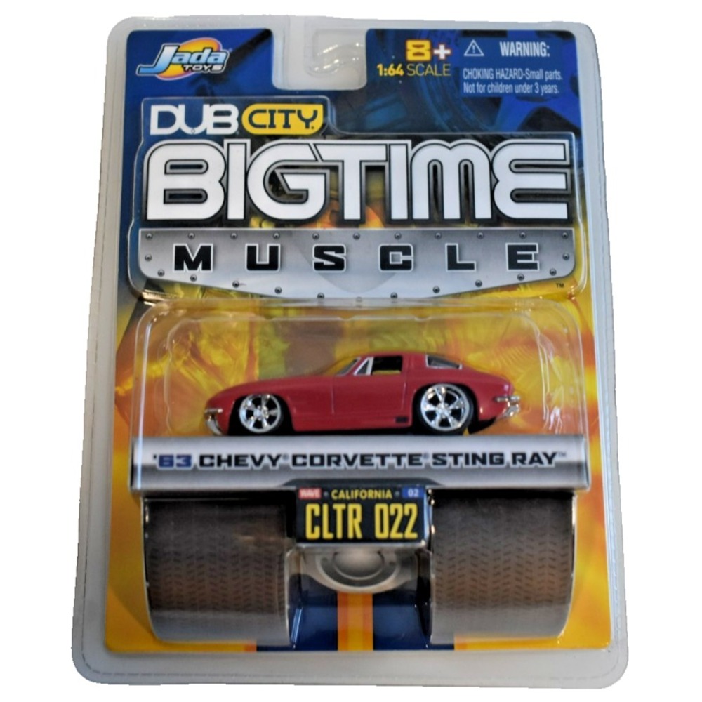 2005 Jada Toys Dub City BigTime Muscle 63 Chevy Corvette Sting Ray Red 1:64